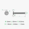 M3x20 FHCS (10pcs)