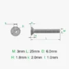 M3x25 FHCS (5pcs)